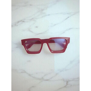 Viscona Rivet Eyeglass Frames Red Pink 54-19-145 Cat Eye Square 019BLB-DS